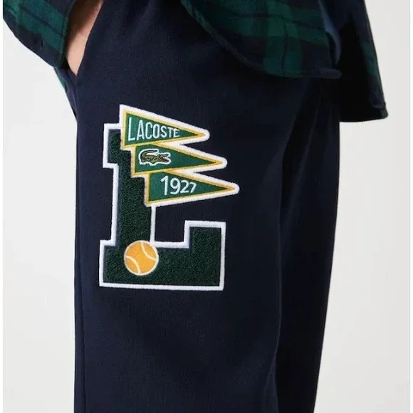 LACOSTE® (Men's 4XL) Pennants™ L-Badge Fleece Sweatpants in Navy - $125 - Picture 4 of 5